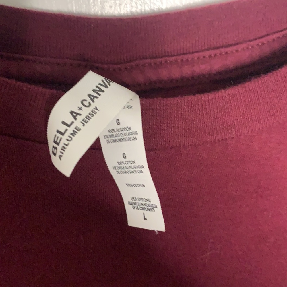 Maroon “blessed” long sleeve T - Picture 3 of 4